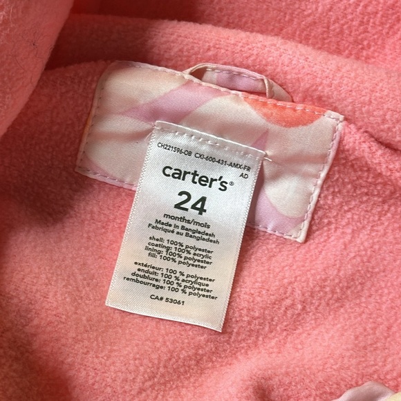 Carters size 24 months 100% polyester coding 100% acrylic lining - Picture 7 of 11